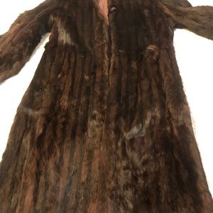 Real mink fur coat